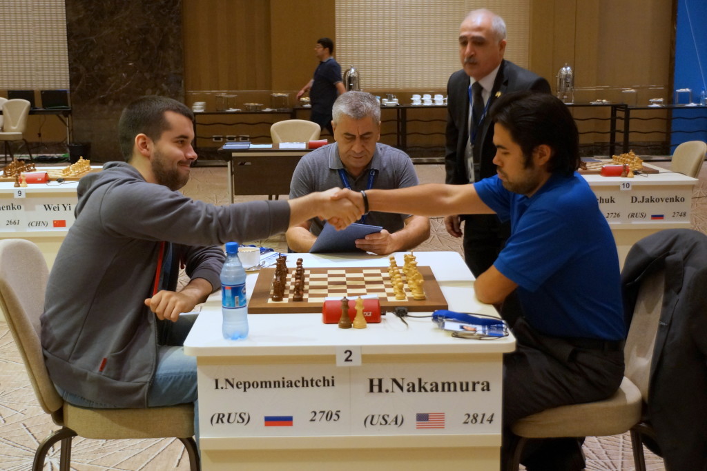 Baku WC rd 3 playoff Nakamura vs Nepom