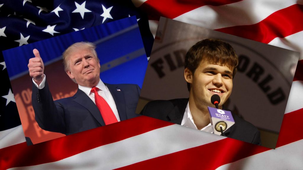 Magnus Carlsen and Donald Trump